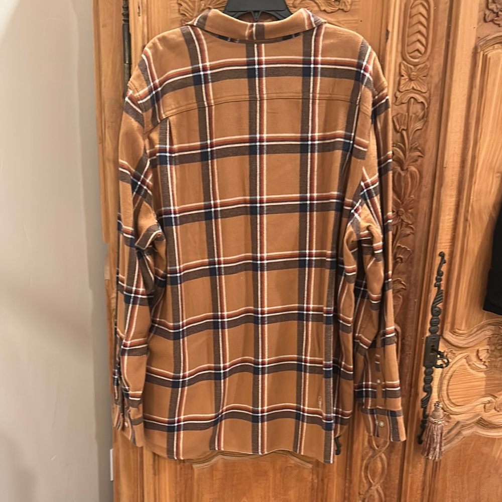 The North Face Tan and Navy Plaid Shirt - Picture 8 of 8